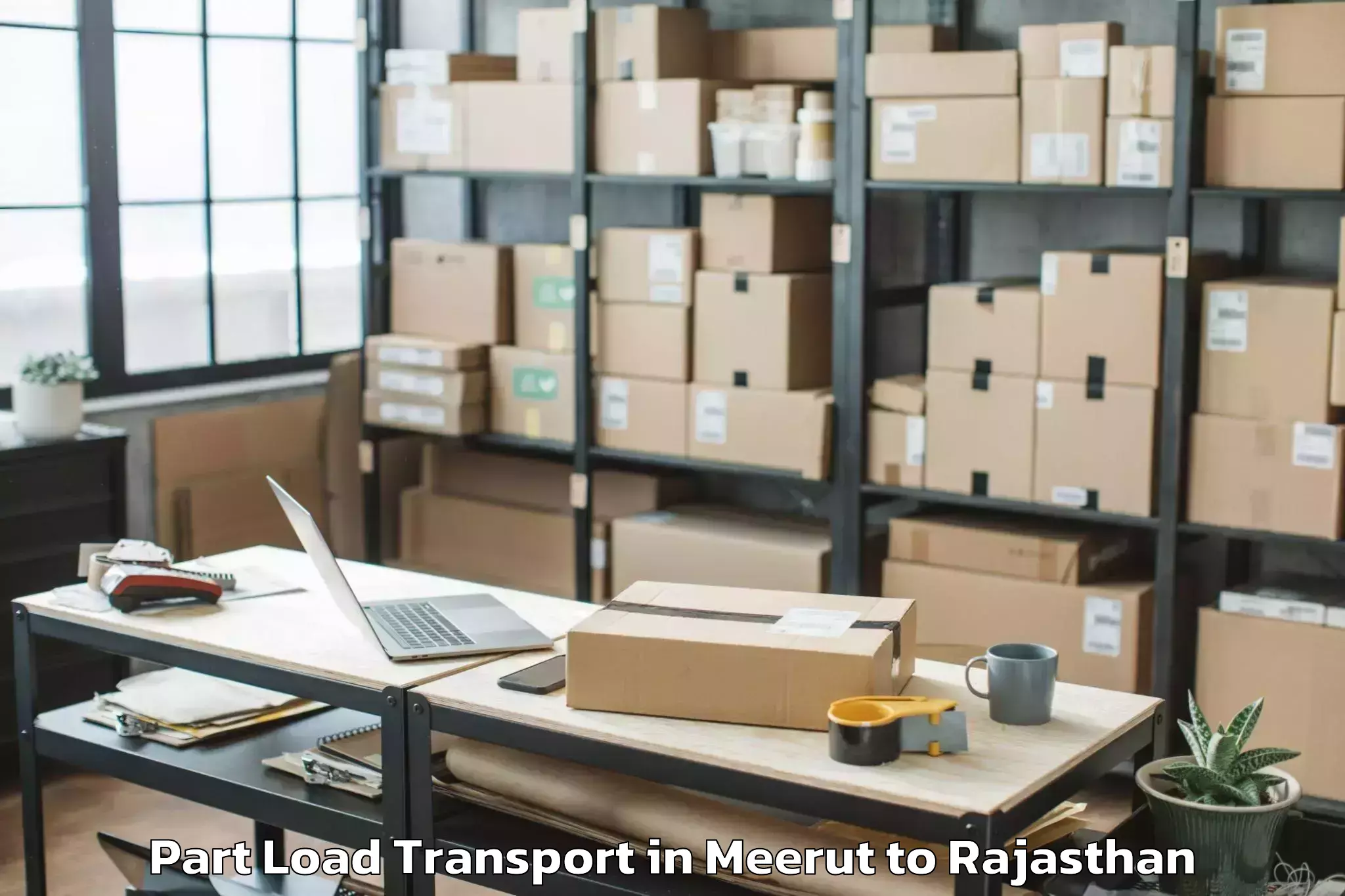 Easy Meerut to Kekri Part Load Transport Booking